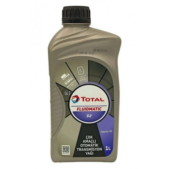 TotalEnergies Fluidmatic D2 Otomatik Transmisyon Yağı 1 Lt Şanzıman Yağı ENY Petrol Ürünleri