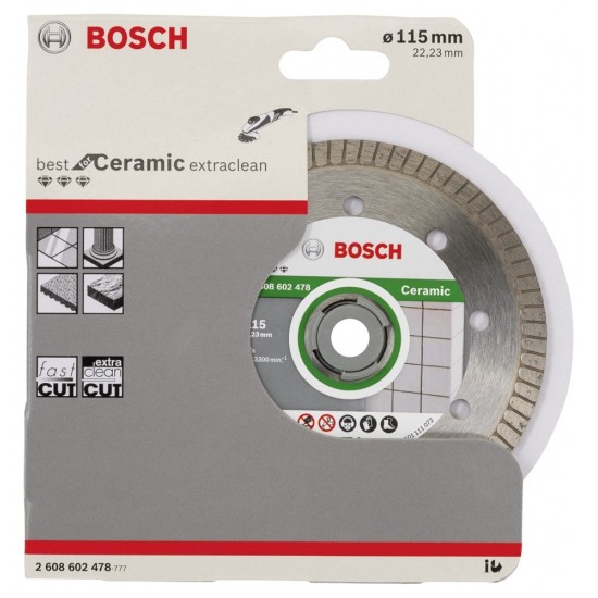 Bosch Best Serisi Seramik İçin Extra Temiz Kesim Turbo Segman  Elmas Kesme Diski 115 mm ENY Petrol Ürünleri