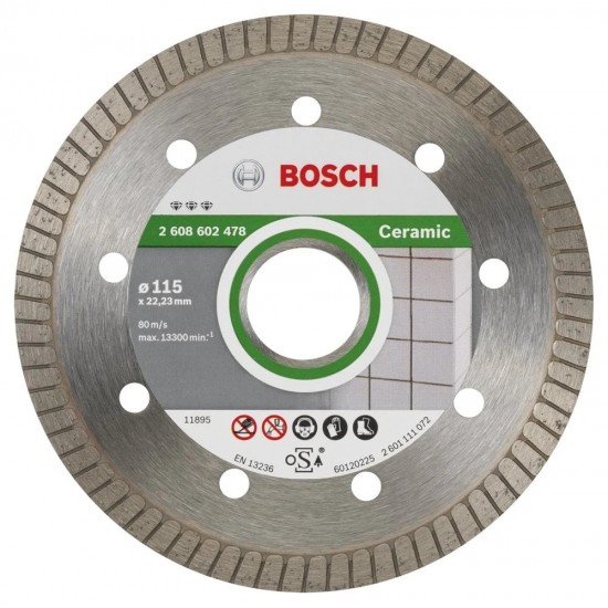 Bosch Best Serisi Seramik İçin Extra Temiz Kesim Turbo Segman  Elmas Kesme Diski 115 mm ENY Petrol Ürünleri