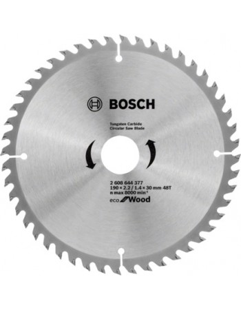 Bosch Eco For Wood Ahşap Daire Testere 190 X 2.2/1.4 X 30 mm 48 Diş