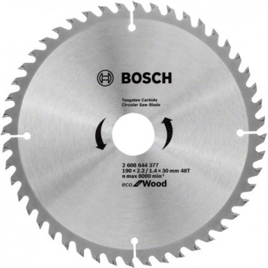 Bosch Eco For Wood Ahşap Daire Testere 190 X 2.2/1.4 X 30 mm 48 Diş ENY Petrol Ürünleri