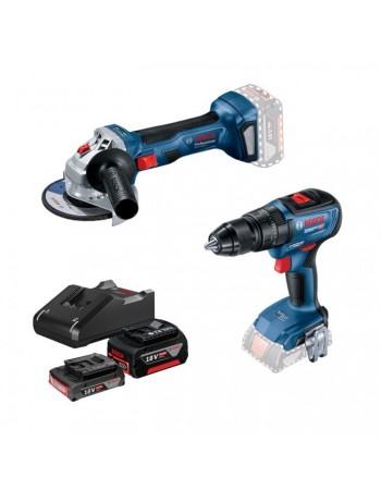 Bosch GWS 180-LI+GSB 180-LI 18V-50 Akülü Taşlama ve Matkap Seti