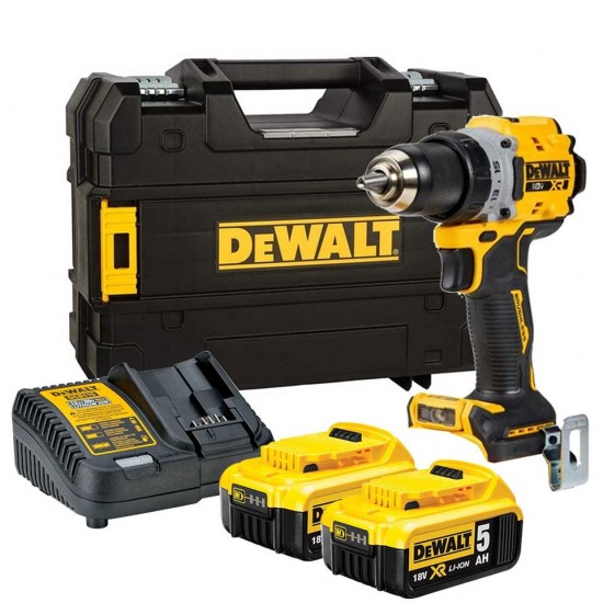 Dewalt DCD800P2T 18V 5.0AH Li-Ion Kömürsüz Çift Akülü Darbesiz Matkap ENY Petrol Ürünleri