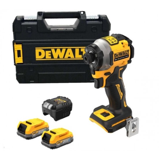 Dewalt DCF850E2T 18V 1.7 Ah Li-ion Power Stack Kömürsüz Çift Akülü Darbeli Tornavida ENY Petrol Ürünleri
