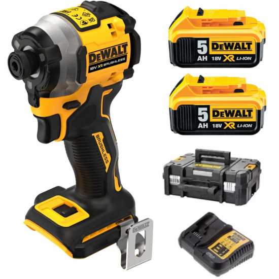 Dewalt DCF850P2T 18V 5.0AH Li-ion Kömürsüz Çift Akülü Darbeli Tornavida ENY Petrol Ürünleri