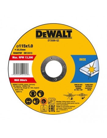 Dewalt DT3506 Metal Kesme Diski 115 x 1.0 x 22.23 mm