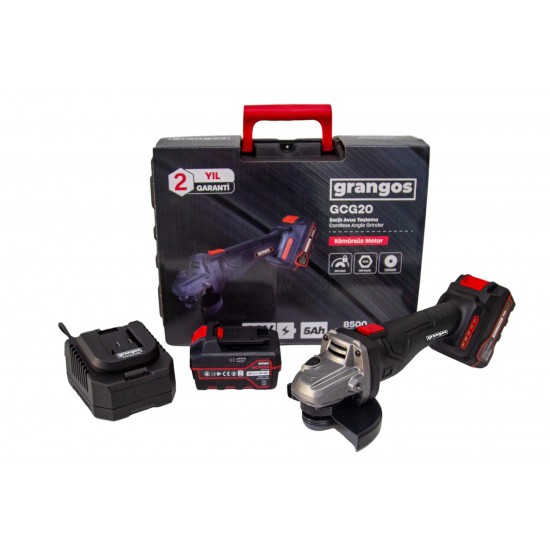 Grangos GCG20-F2 20V 5 Ah Çift Akülü Avuç Taşlama ENY Petrol Ürünleri