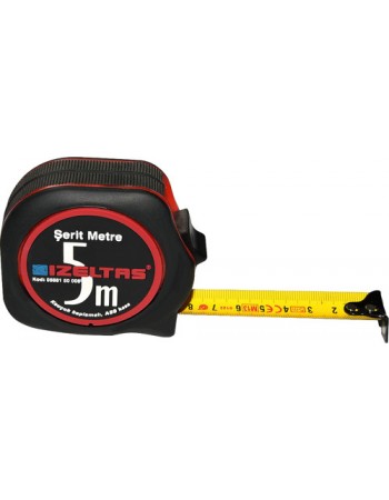 İzeltaş 0588150005 5mt Plastik Stoplu Şerit Metre