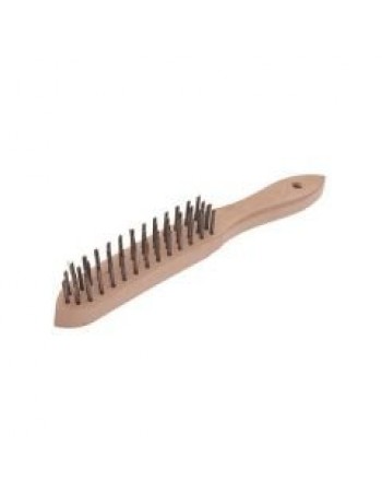 İzeltaş 0741550004 4 Sıralı Tel Fırça Ağaç Saplı