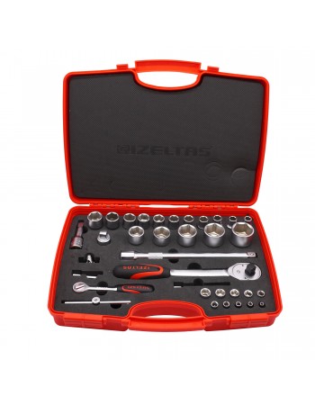 İzeltaş 1113001038 1/4''-1/2'' Altı Köşe Lokma Anahtar Takımı 35 Parça