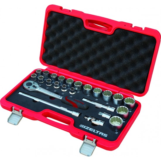 İzeltaş 1114006024 1/2 On İki Köşe Lokma Anahtar Takımı 24 Parça ENY Petrol Ürünleri