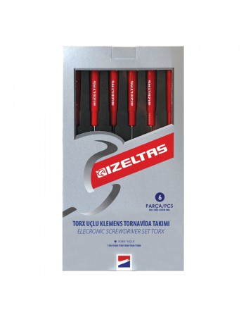 İzeltaş 4530001006 Torx Uçlu Klemens Tornavida Takımı 6 Parça