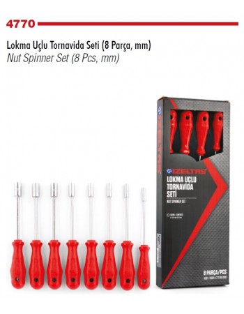İzeltaş 4770008108 Lokma Uçlu Tornavida Takımı 8 Parça