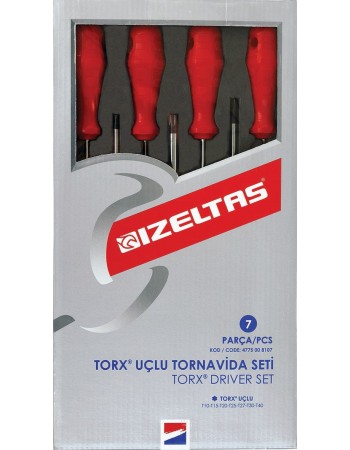 İzeltaş 4775008107 Torx Uçlu Tornavida Takımı 7 Parça