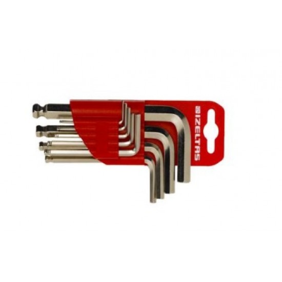 İzeltaş 4905007108 Yuvarlak Başlı Allen Anahtar Takımı 8 Parça ENY Petrol Ürünleri