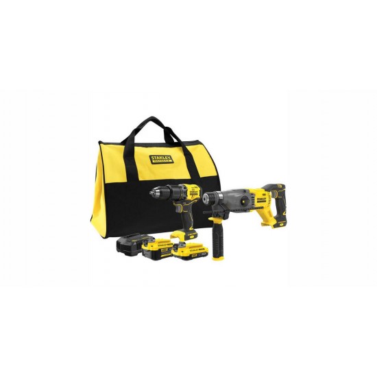 Stanley SFMCK216MDS 18V FATMAX® V20 Kömürsüz Darbeli Matkap ve SDS-Plus Kırıcı (1x4.0 Ah), (1x2.0 Ah) ENY Petrol Ürünleri